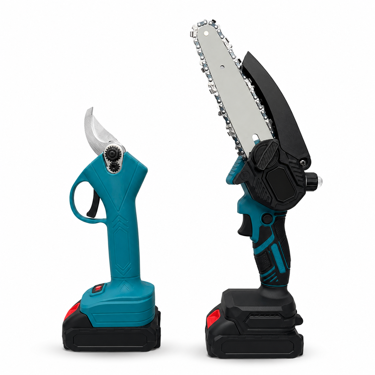 Akumulatorski set za orezivanje 2u1 128V &ndash; mini testera 6" i makaze