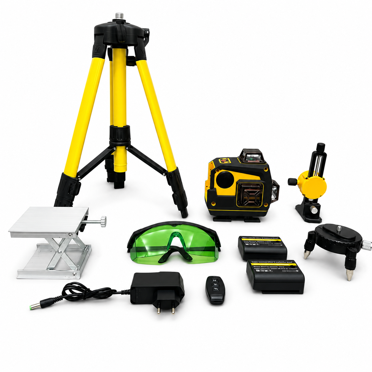 Profesionalni laserski nivelir D1 4D 360&deg; sa zelenim laserom i stalkom